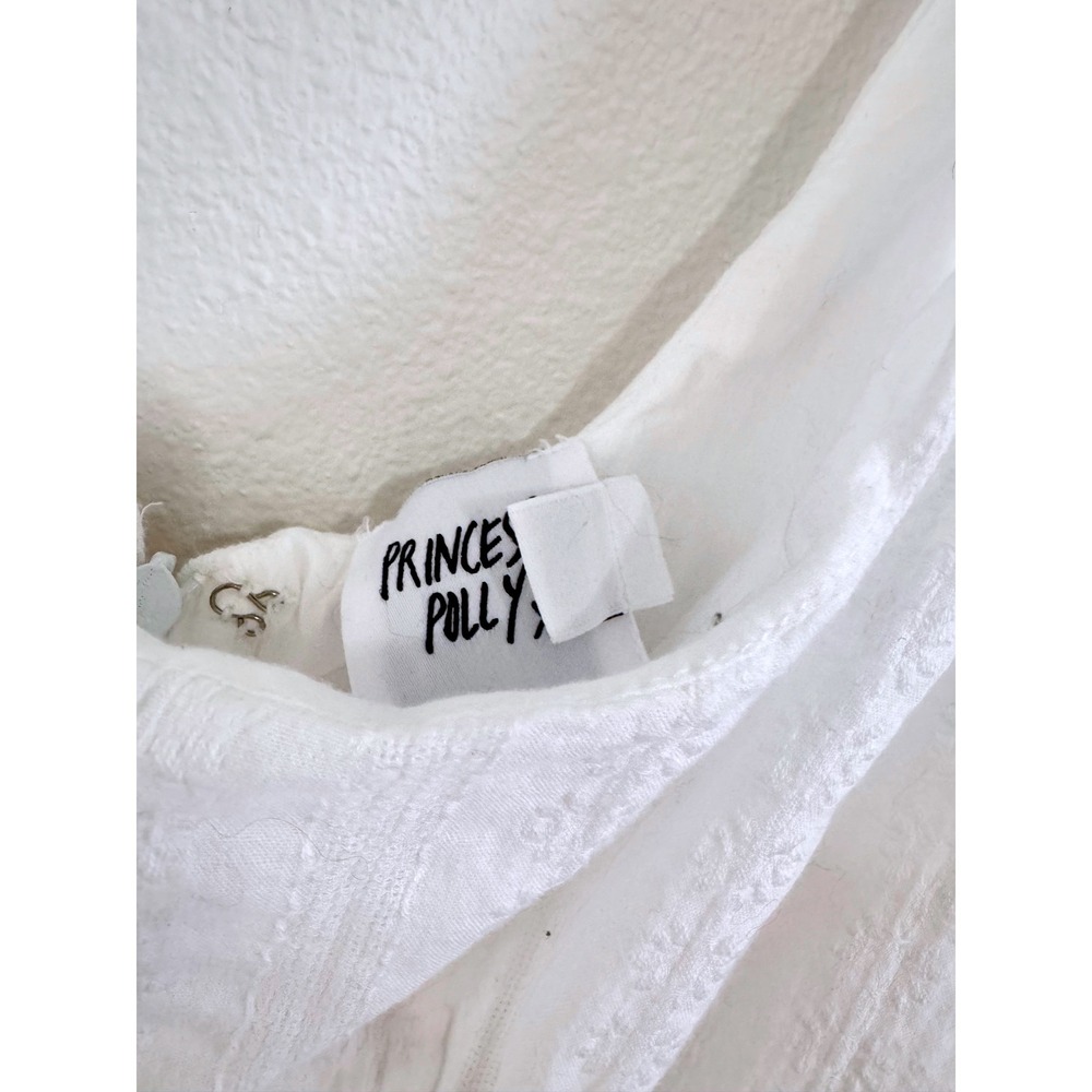 Princess Polly Lorinda White Cotton Fit and Flare Mini Dress - Picture 4 of 5
